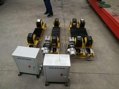 可调小型丝杆式滚轮架